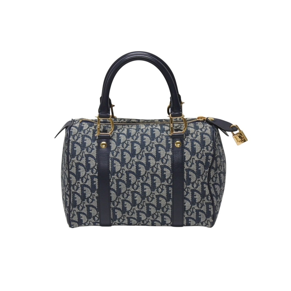 Christian Dior Trotter Handbag Speedy Galliano Navy Blue